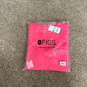 FIGS Neon Pink Scrub Top